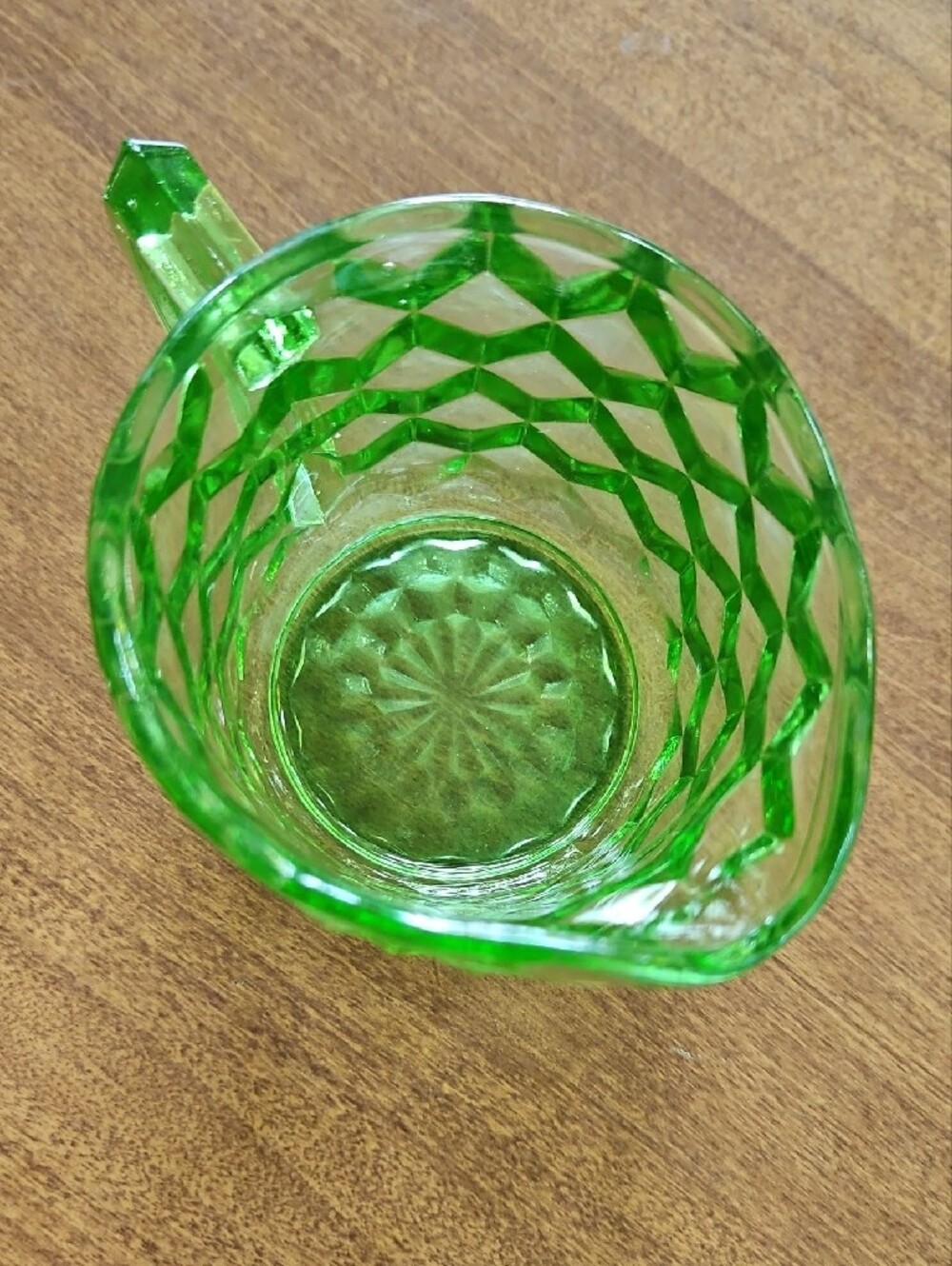 Uranium Depression Glass Sugar & Creamer Set Vintage - Picture 7 of 11